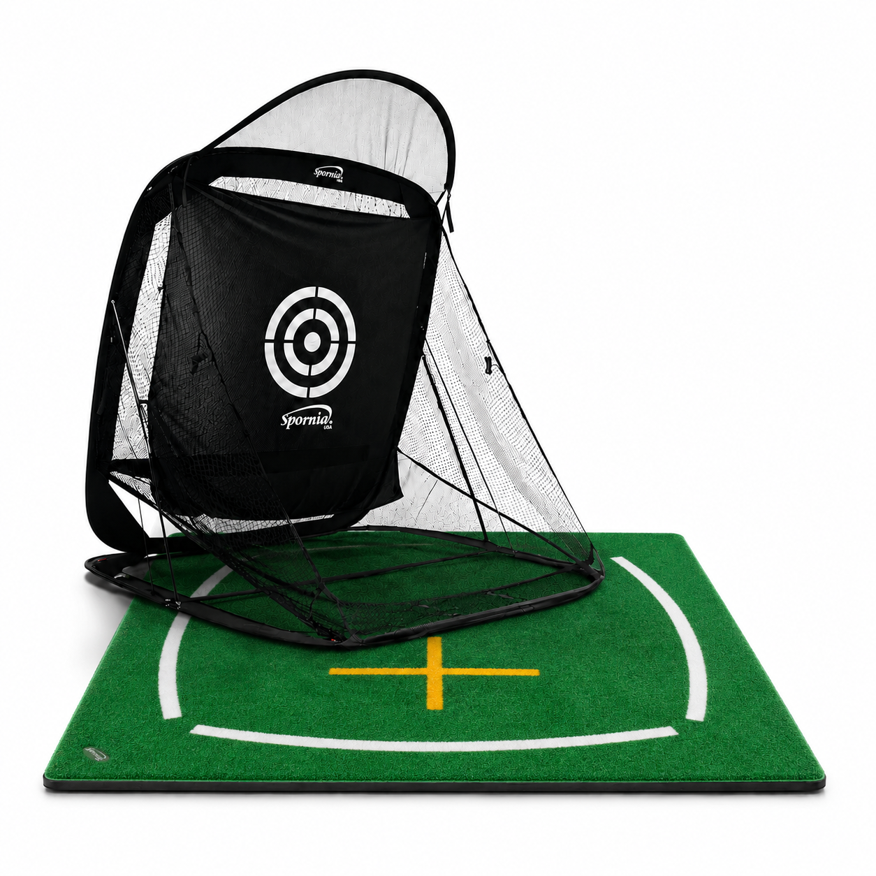 Spornia SPG-7 Golfövningsnät + Träningsmatta Paket
