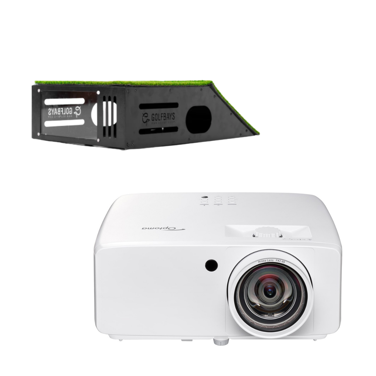 Optoma ZK521ST 4K-laserprojektor + GolfBays golvmonteringsväska