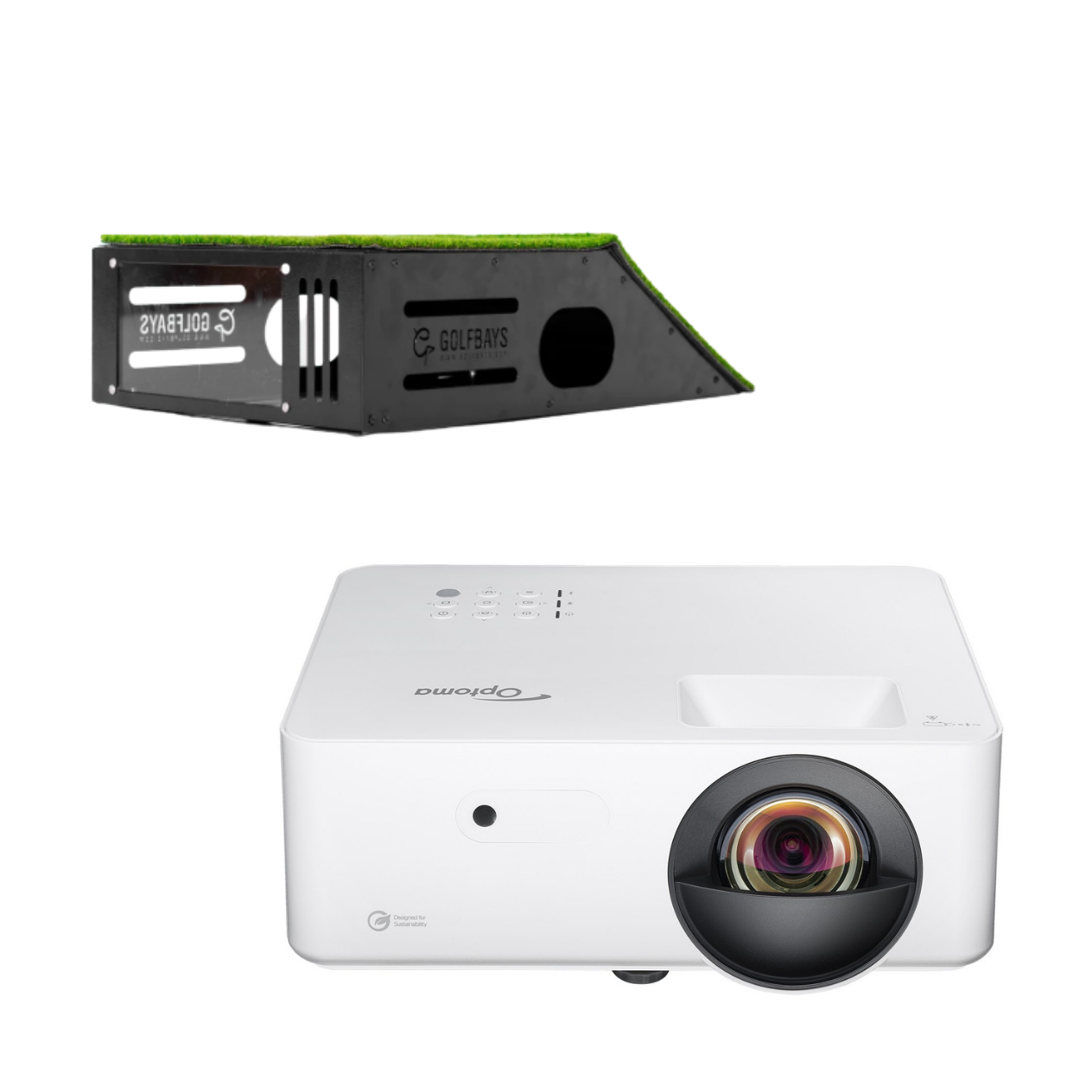 Optoma LW351ST WXGA-projektor + GolfBays golvmonterat stativfodral