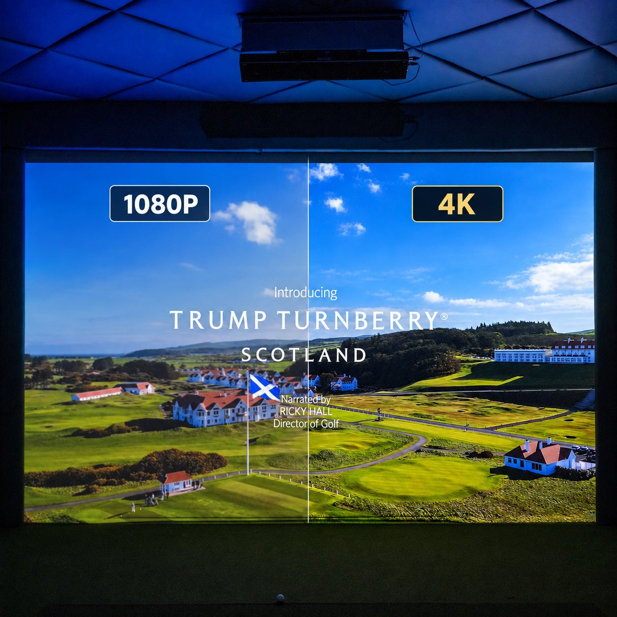 Golfbays Pro+ Golfsimulator träffduk 4K