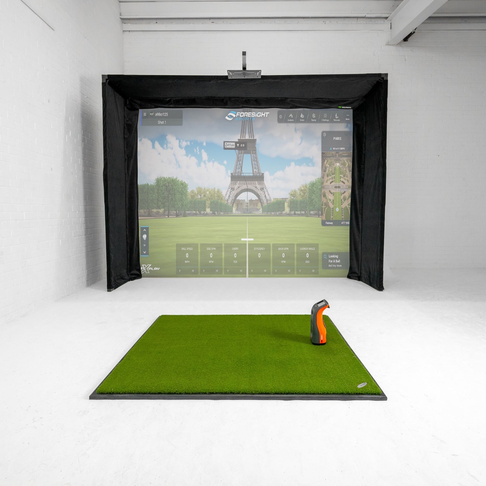 Foresight GC3 GolfBays Lux Golf-hemsimulator, komplett paket